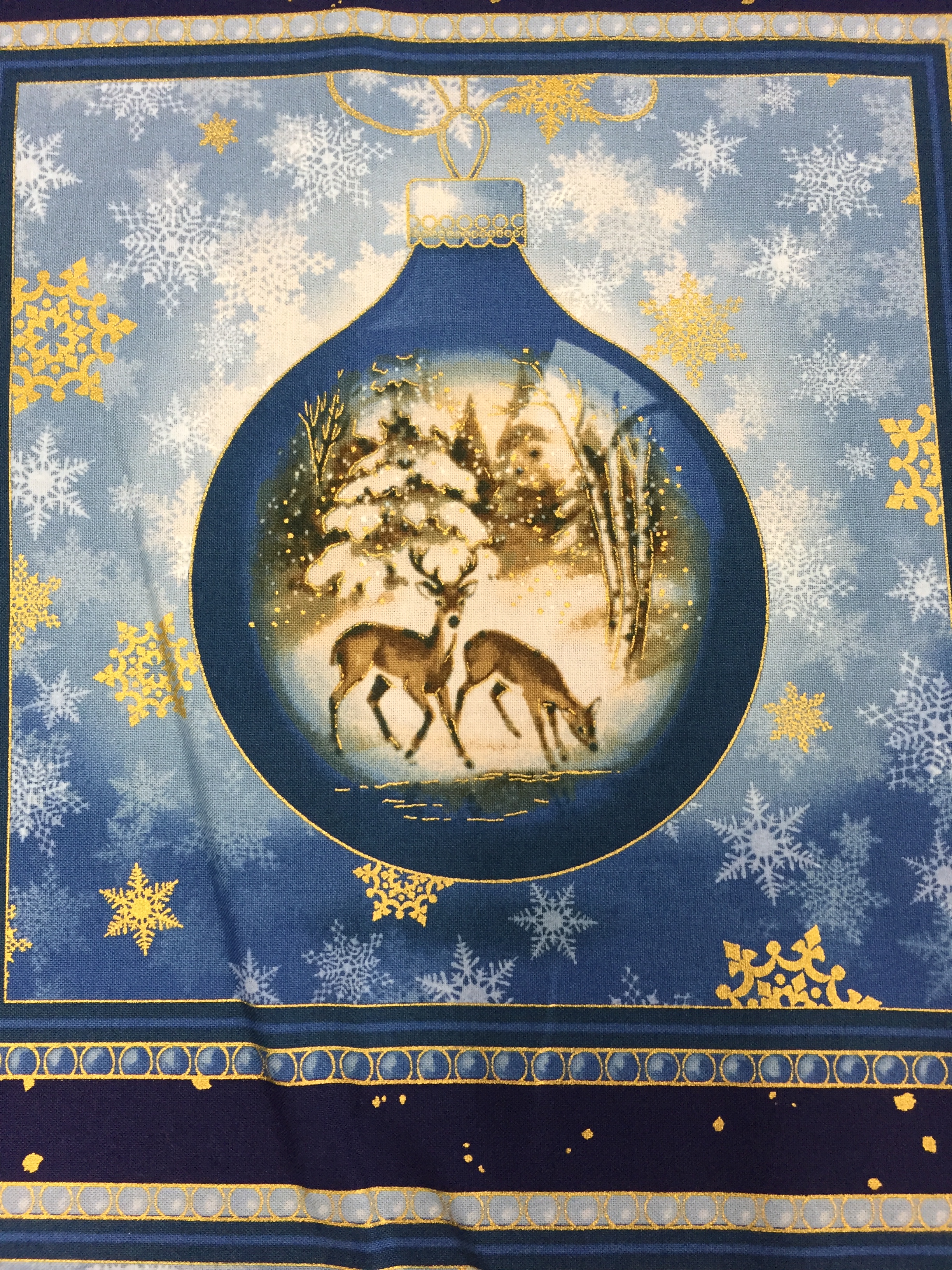 vánoční panel modrý